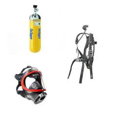 Drager Pas Lite Sırtlık, Çelik Tüp ve Panoroma Nova Maskeli Solunum Seti