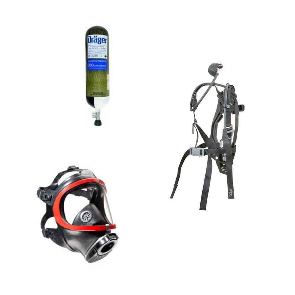 Drager Pas Lite Sırtlık, Cfk Tüp ve Panoroma Nova Maskeli Solunum Seti